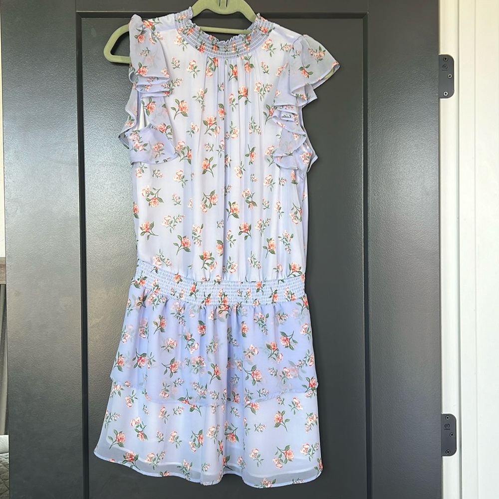 1 State Floral Print Lilac Dress